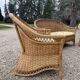 Salon de jardin en rotin 1980