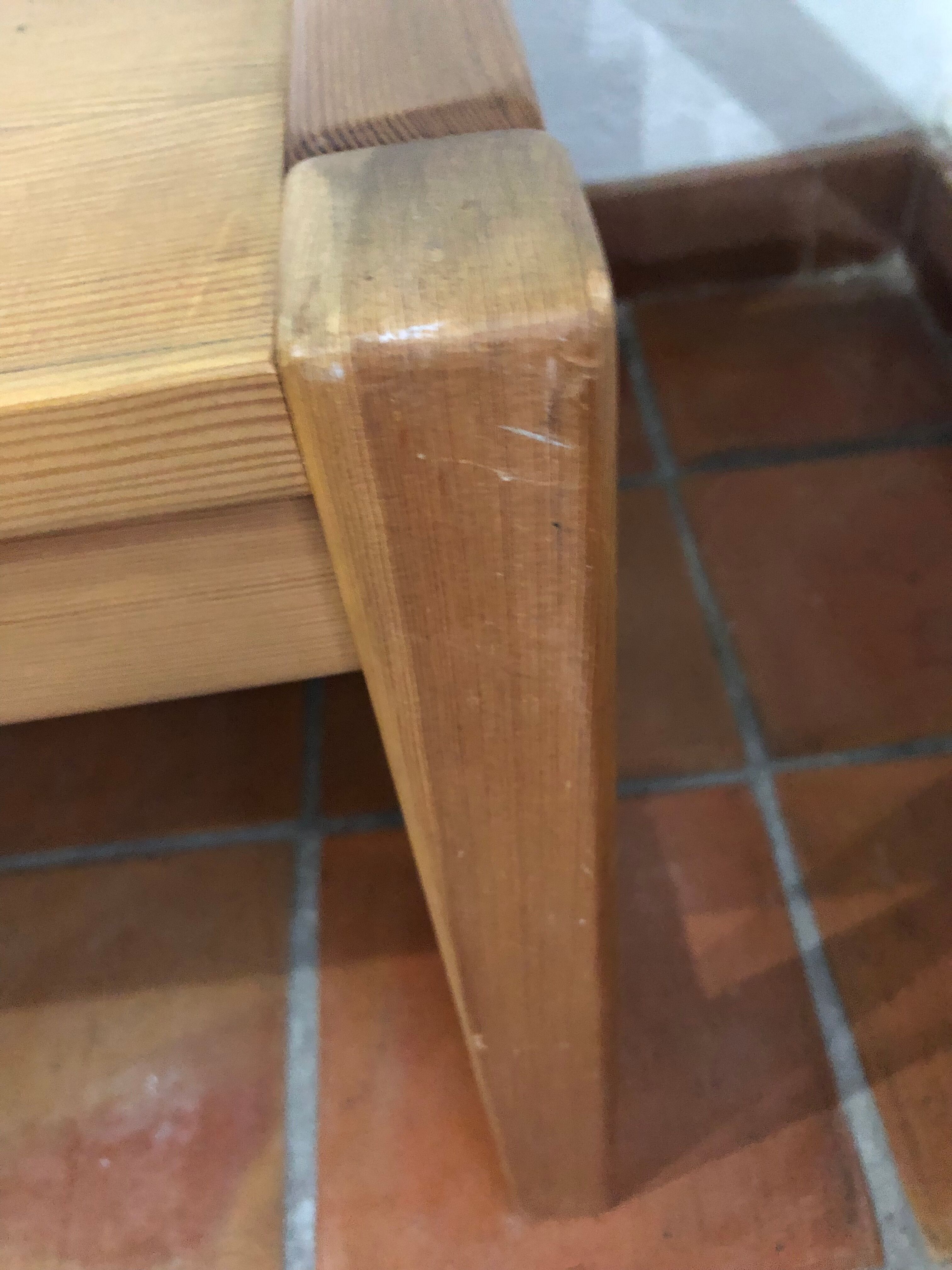 Coffee table pine magazine holder