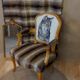 Armchair Louis XV head of wolf