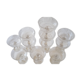 11 champagne crystal cups