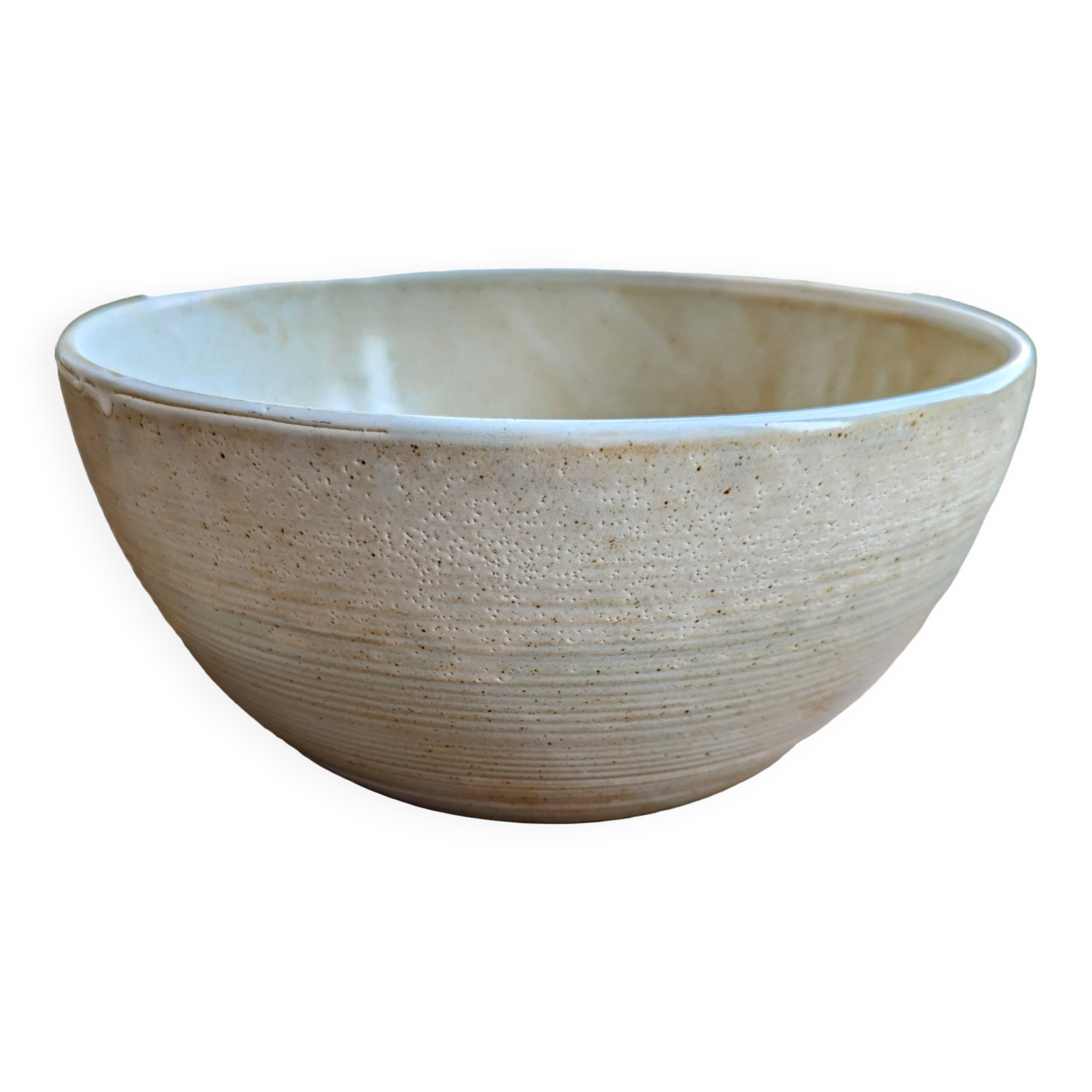 Large vintage stoneware salad bowl
