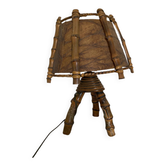 Bamboo bedside lamp