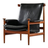 Bwana armchair in teak and leather by France and Son by Finn Juhl