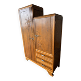 Asymmetrical Art Deco wardrobe, storage furniture.