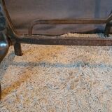 Paire de landiers, chenets à godets XIXème