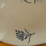 Longchamp earthenware dish cornflower decoration