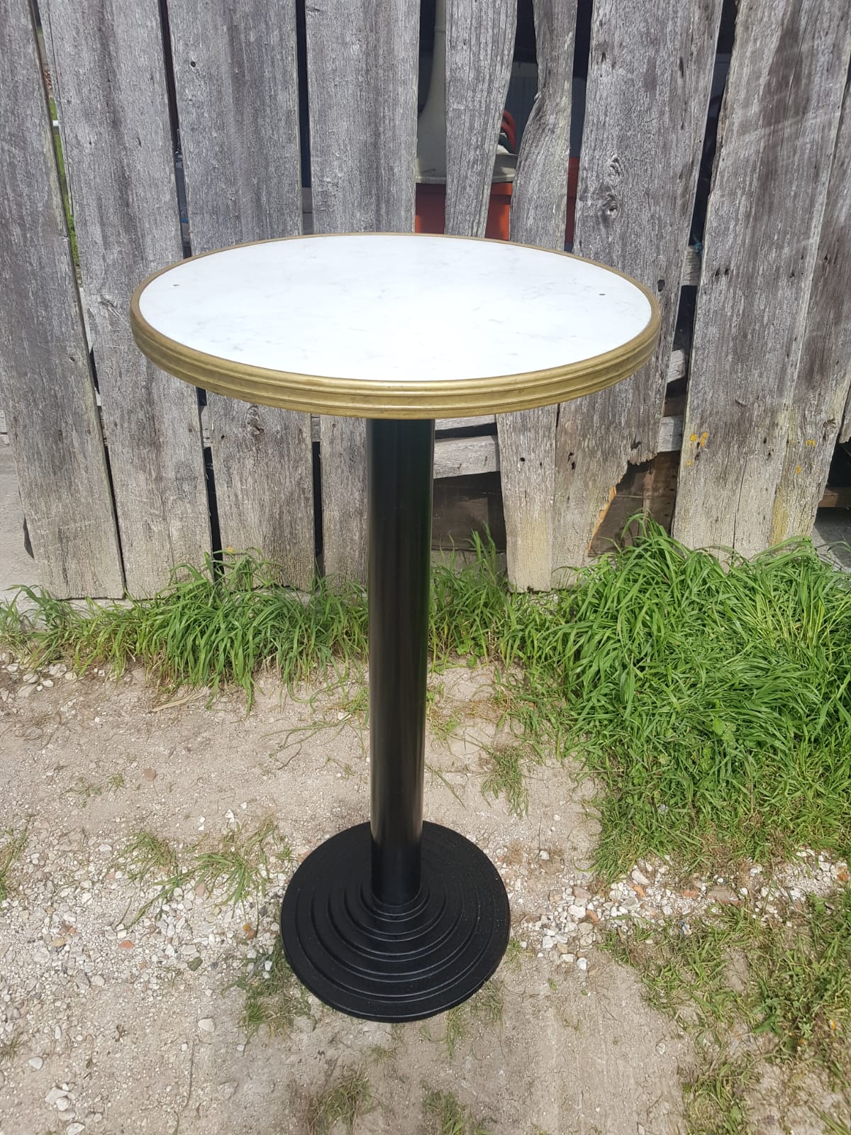 Ancient table eat standing art deco pied fonte noir - vintage formica plateau