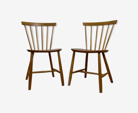 Lot de 2 chaises de table à manger modèle J46 par Poul M. Volther pour FDB  Møbler | Selency