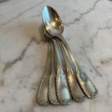 Set of five Bonlanger silver spoons
