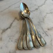 Lot de cinq cuillères en argent Bonlanger