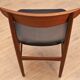Danish dining chair in teak with new upholstery in black leatherette, 1960s