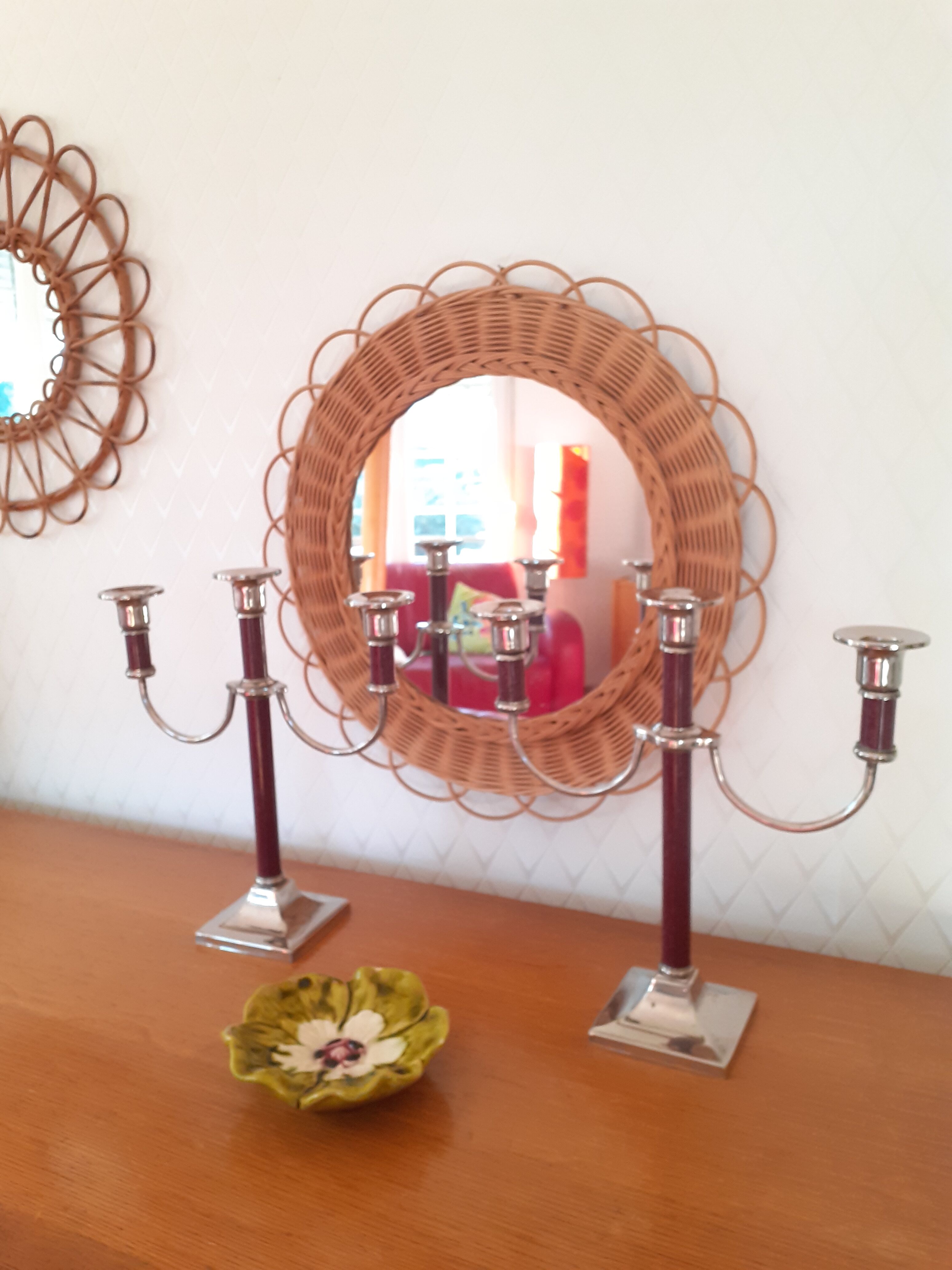 Paire de chandeliers trois feux