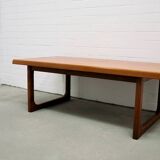 Vintage solid teak rectangular coffee table niels bach