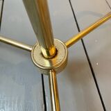 Vintage tripod pedestal table in gold metal