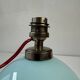 Ancienne lampe vintage en opaline bleu