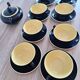 1960s yellow and black coffee service by Villeroy and Boch.