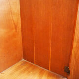 Old boarding cabinet in vintage solid wood