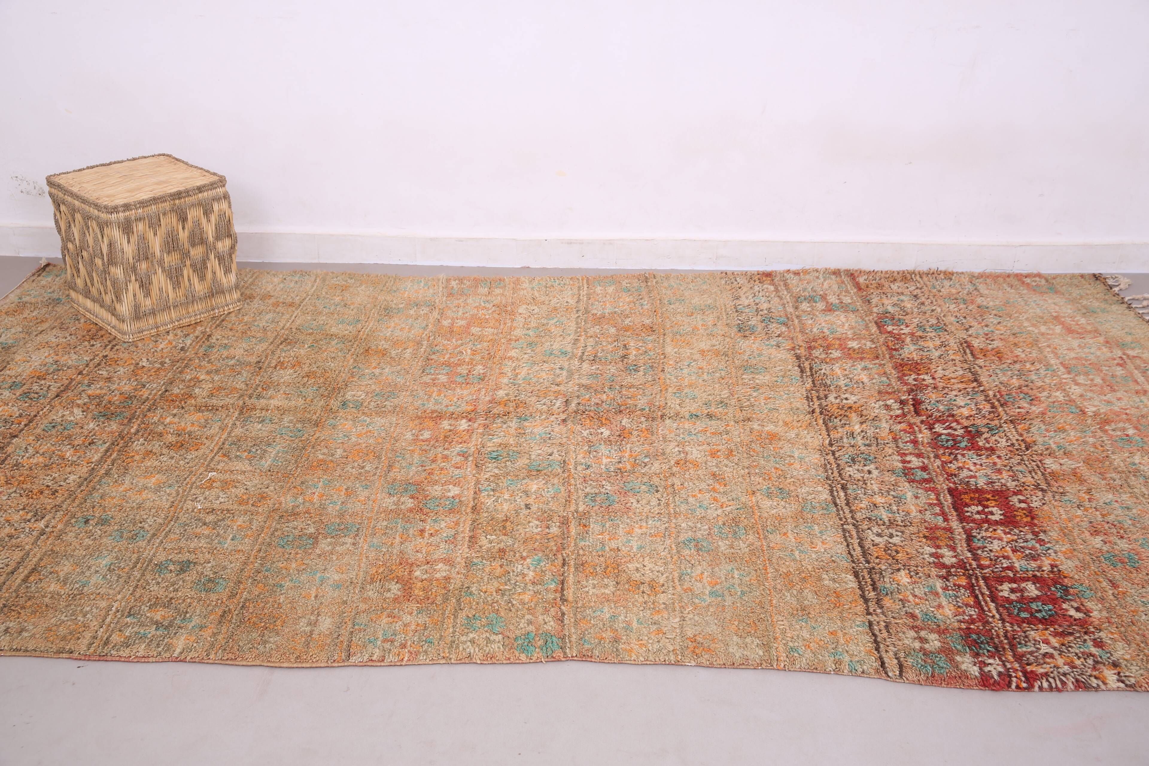 Peach Vintage Moroccan Rug 190 x 352 cm - Berber Wool Rug - Handmade Rug