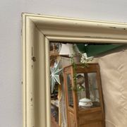 Miroir ancien patine beige