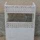 Library, small furniture, rattan, Wicker, woven white, vintage 1970