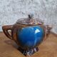 Art Deco coffee service Vallauris cobalt blue flambe glaze – 15 pieces