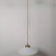 Suspension vintage en opaline blanche