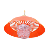 Plastic suspension orange tulip glass space age vintage