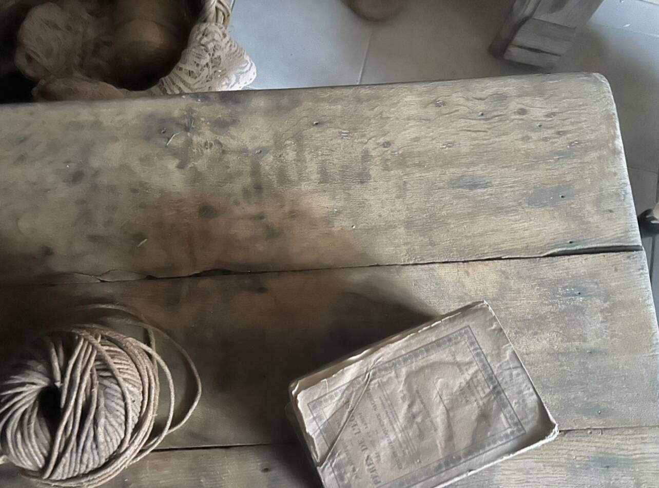 Old outdated oak coffee table