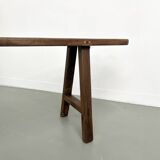 Antique bench in solid oak