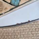 Coffee table 70s ceramic and stainless steel