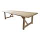 Farm table in solid old oak - Millau 200 by 100 cm