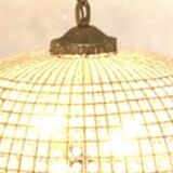 Spherical crystal pendant light