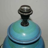 Ceramic lamp foot by Aldo Londi for Bistossi in the Rimini blue series