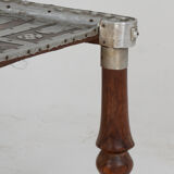 Chair decorated with hammered metal, 20th century