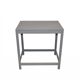 Compact Art Deco table in painted grey wood, small square tray - circa 1930