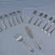Fish service and its 6 silver-plated metal cutlery in the crossed ribbons model.