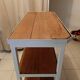 Industrial console iron and exotic wood