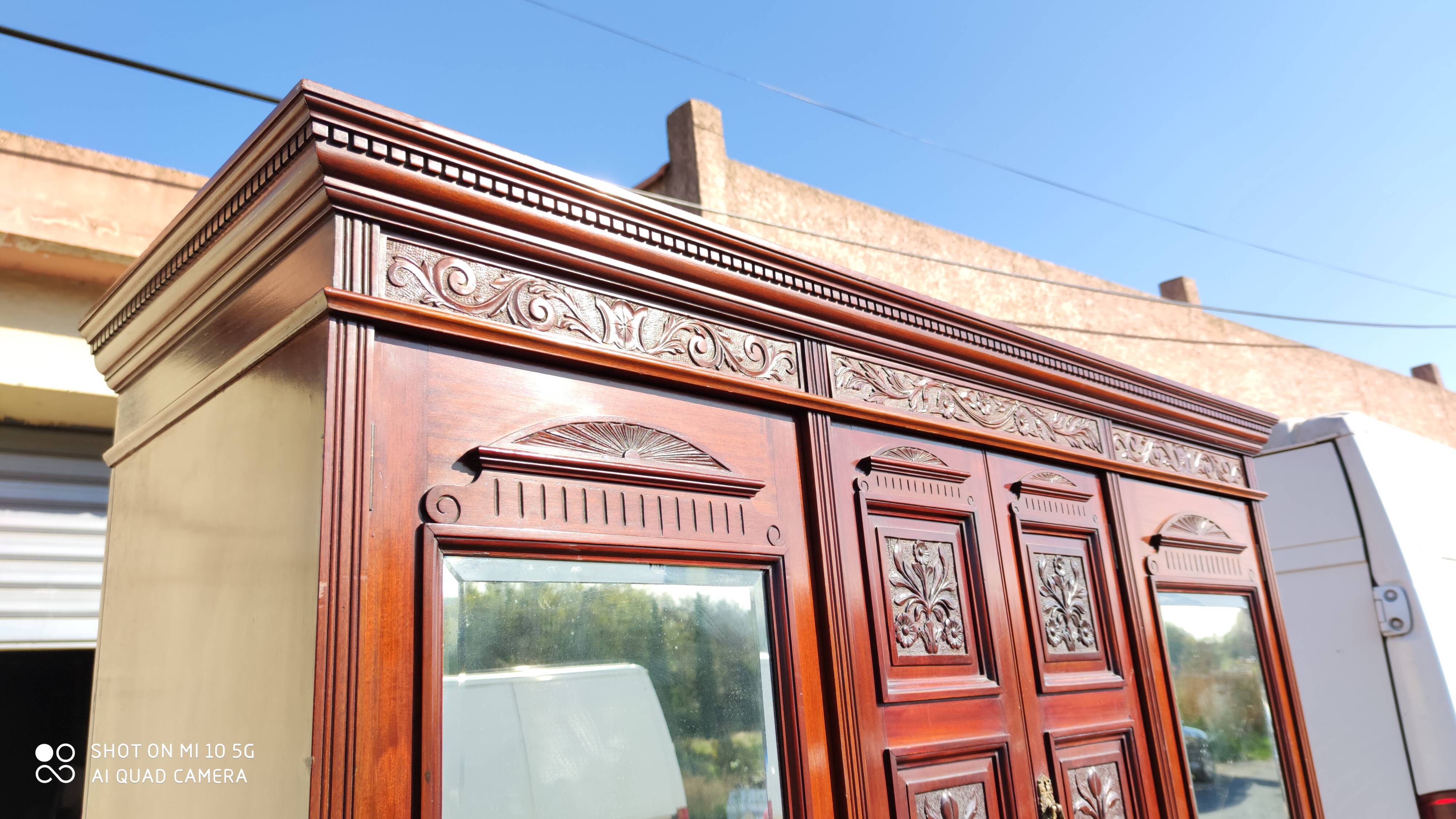 English mahogany wardrobe circa 1920
