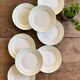 Set of 8 vintage mint and gold dessert plates Saint Amand