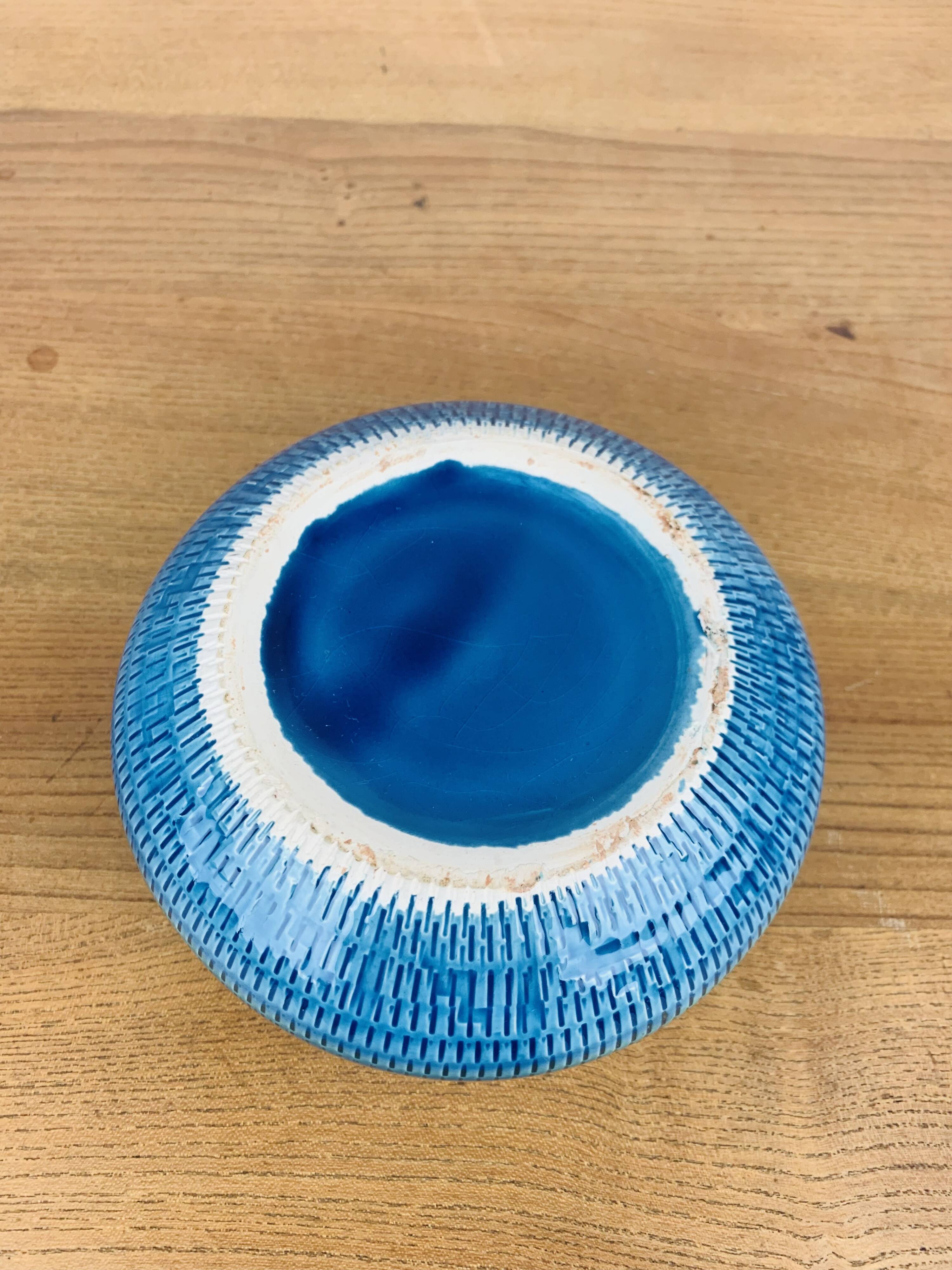 Vide poche céramique "Rimini Blue" style Aldo Londi