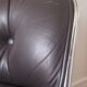 Fauteuil Pollock pour Knoll cuir couleur prune/violet