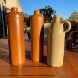 Set of three stoneware bottles