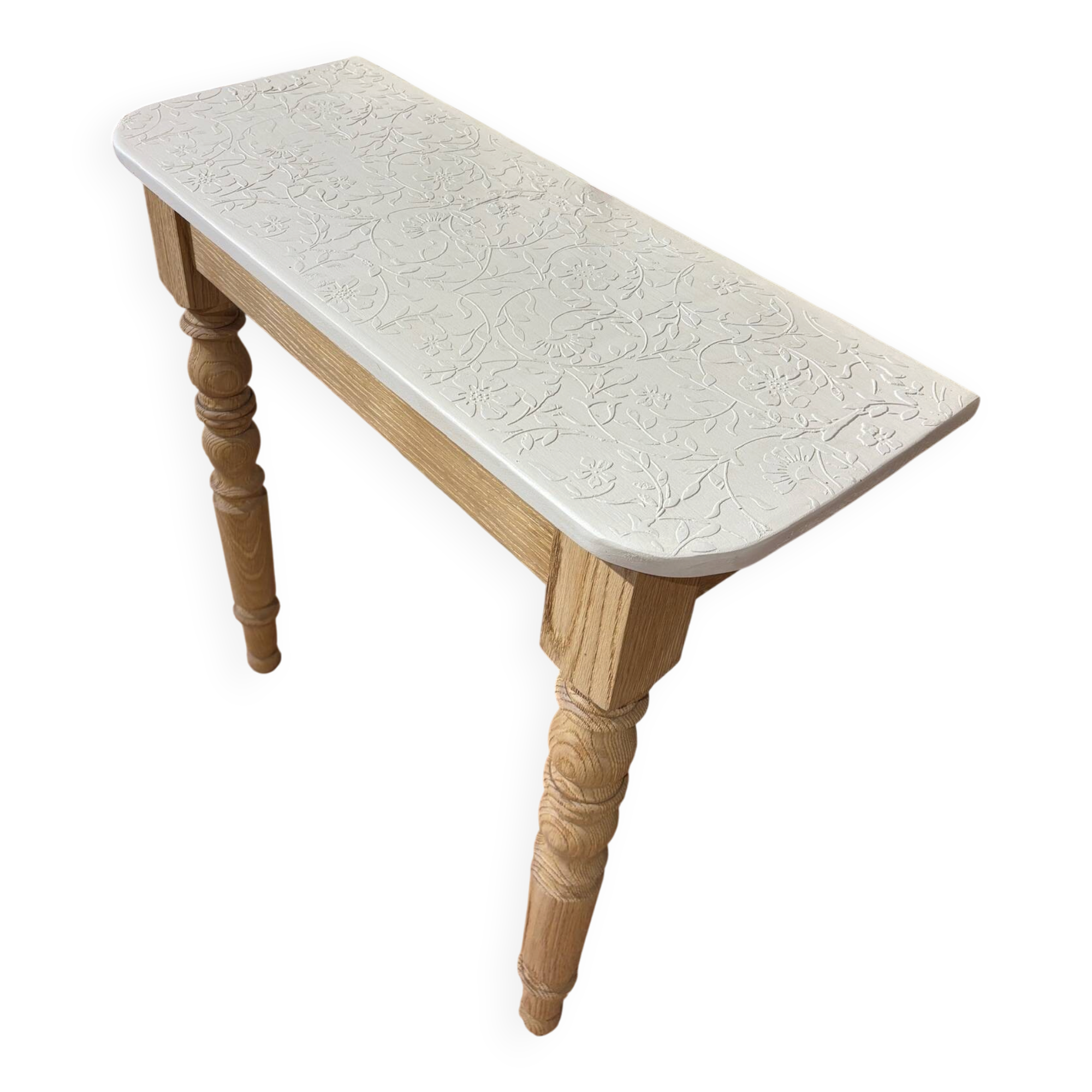 Console en chêne relookée