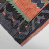 6x9 Tile Color Anatolian Kilim Rug, Turkish Kilim Rug, 174x279Cm