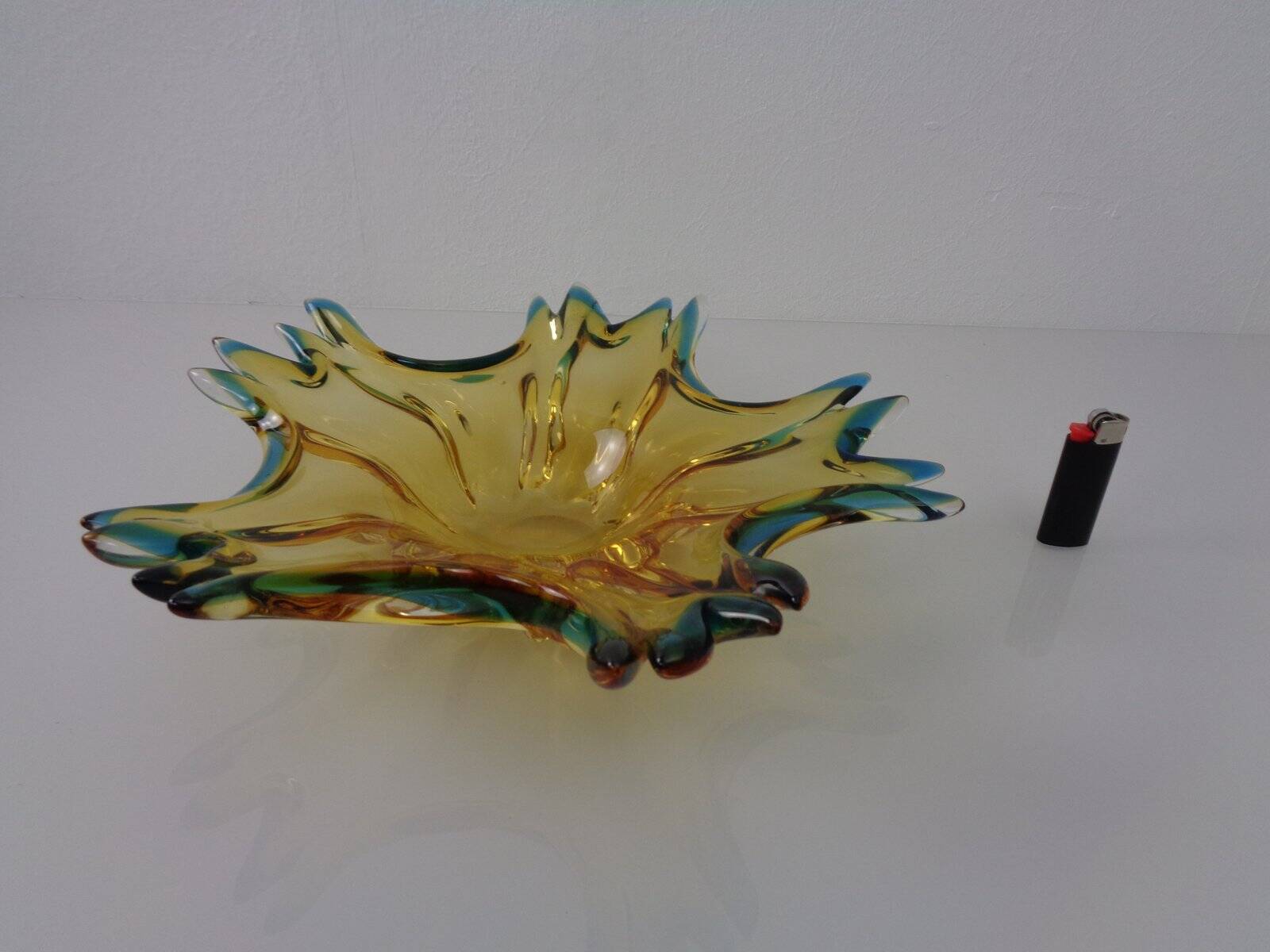 Sommerso Murano Glass Bowl, Italy, 1960s