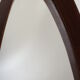Italian Oval Teak Mirror 1950s 32x103cm