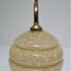 Applique porcelaine laiton et verre de Clichy jaune vanille