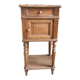 Table de chevet bois et marbre