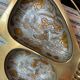 XL butterfly-shaped brass cloisonné trinket tray