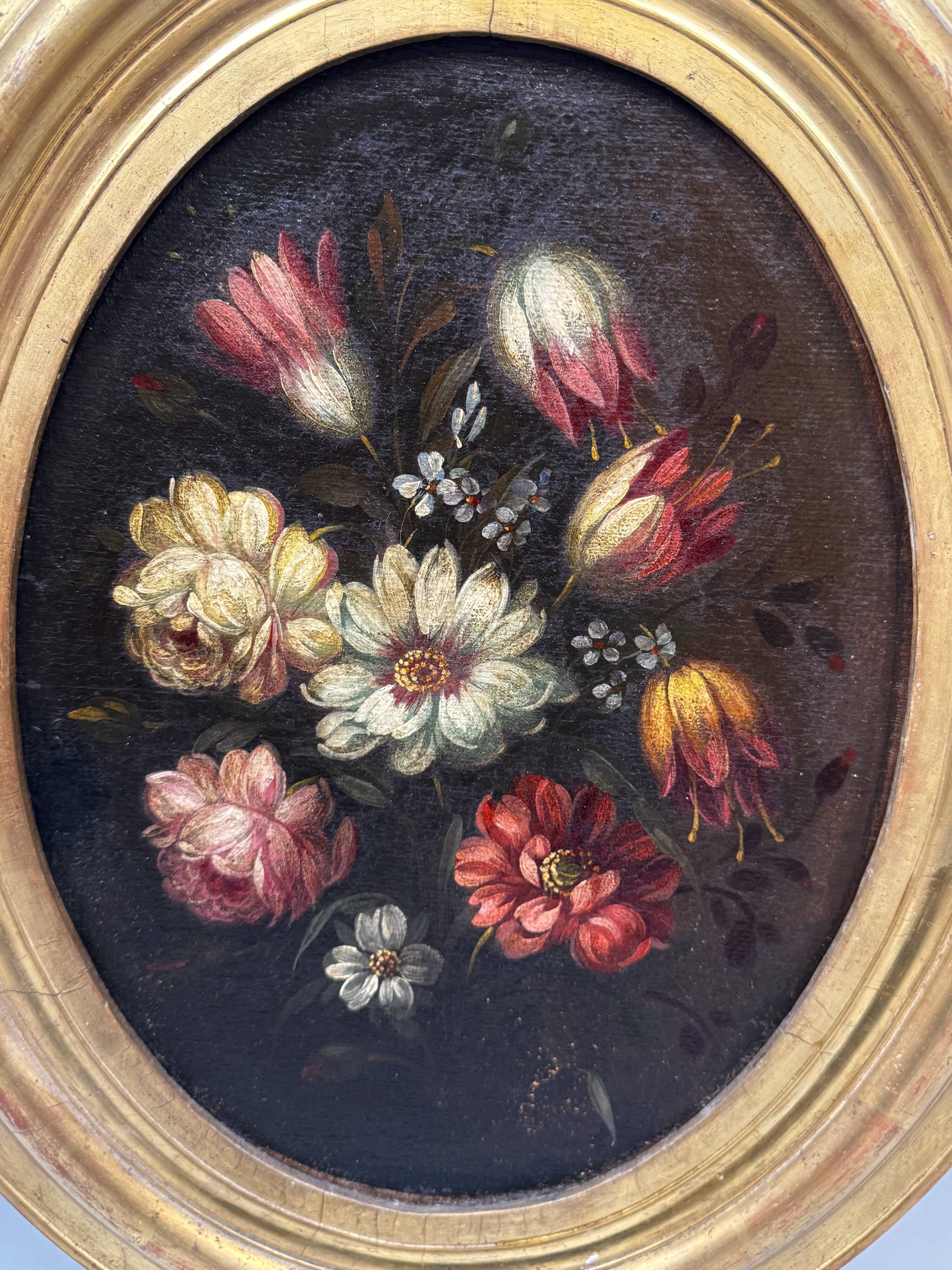 Paire de natures mortes florales